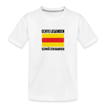 Badische Sprüche | Baden Badener Badner Geschenke - Kinder Premium Bio T-Shirt - Weiß - Vorne