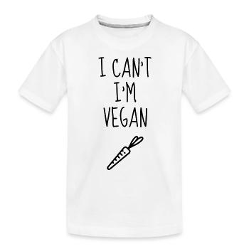 Vegetarier / Vegetarismus / Vegan / Vegetarierin - Kinder Premium Bio T-Shirt - Weiß - Vorne