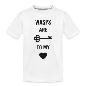 Wespen sind der Schlüssel zu meinem Herzen - Kinder Premium Bio T-Shirt - Weiß - Vorne