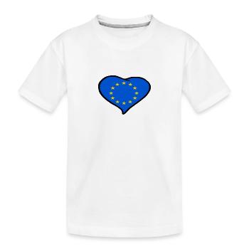 Drapeau coeur Europe - T-shirt bio Premium Enfant - blanc - Devant