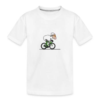 Radsport Schaf - Kinder Premium Bio T-Shirt - Weiß - Vorne