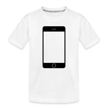 Handy Smartphone - Kinder Premium Bio T-Shirt - Weiß - Vorne