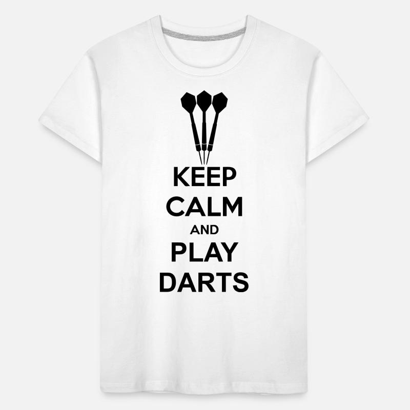 Keep Calm And Play Darts Kinder Premium Bio T-Shirt
