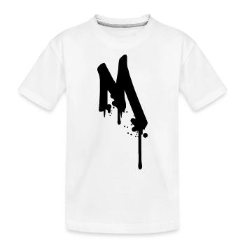 M graffiti gouttes Farbklex spray - T-shirt bio Premium Enfant - blanc - Devant