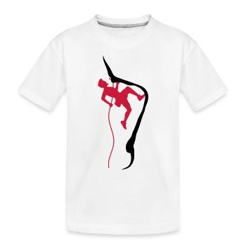 Grimpeur de corde escalade - T-shirt bio Premium Enfant - blanc - Devant