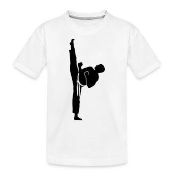 karaté coup - T-shirt bio Premium Enfant - blanc - Devant