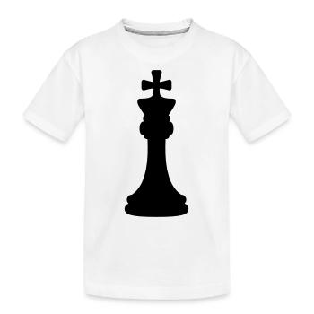 Black Chess King - Kids' Premium Organic T-Shirt - white - Front