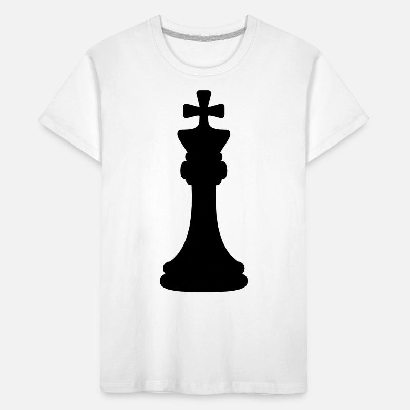 Les échecs noirs roi T-shirt bio Premium Enfant