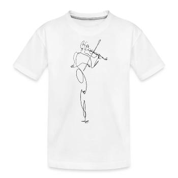 Violine, Musik, Musiker, Geiger - Kinder Premium Bio T-Shirt - Weiß - Vorne