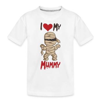 Halloween enfants j'aime ma maman mignonne - T-shirt bio Premium Enfant - blanc - Devant