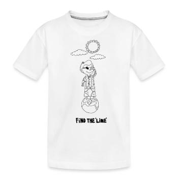 Trouver la ligne - T-shirt bio Premium Enfant - blanc - Devant