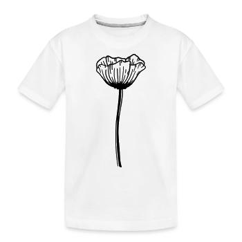 Mohn Blume - Kinder Premium Bio T-Shirt - Weiß - Vorne