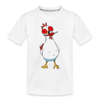 Pepperoni Chili Poulet Volaille Piquante Volaille Épicée - T-shirt bio Premium Enfant - blanc - Devant