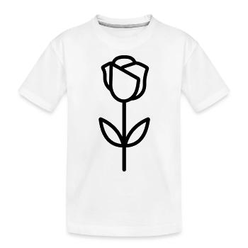 Pink Flower - Kids' Premium Organic T-Shirt - white - Front