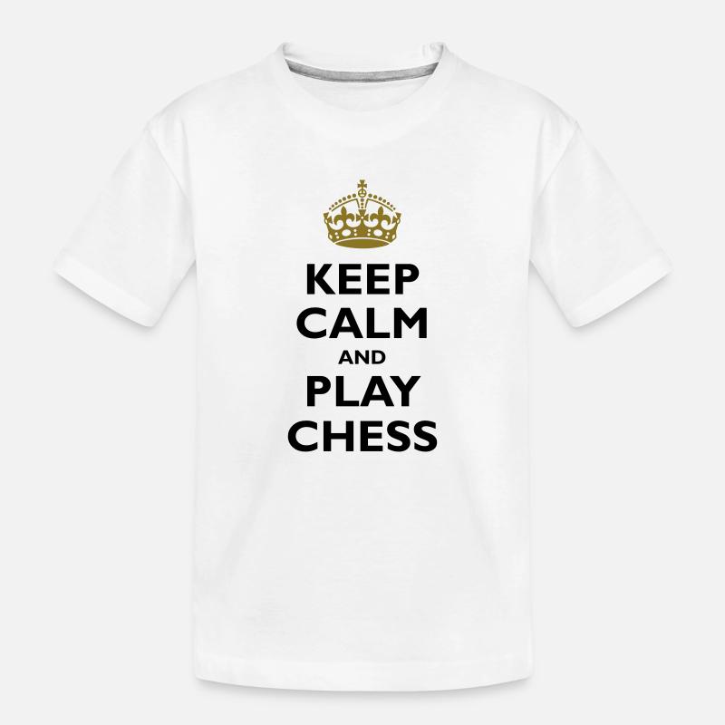 Keep calm and play chess - Kinder Premium Bio T-Shirt - Weiß