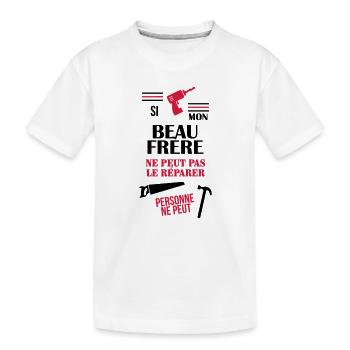 Belle Beau-Frère / Belle-Sœur / Beau Frere / Belle - T-shirt bio Premium Enfant - blanc - Devant