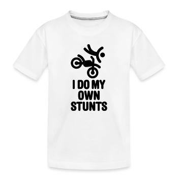 I do my own stunts - motocross off-road - Kinder Premium Bio T-Shirt - Weiß - Vorne