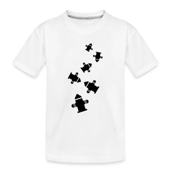 Icône de borne d’incendie - T-shirt bio Premium Enfant - blanc - Devant