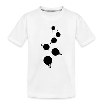 Heißluftballon icon - Kinder Premium Bio T-Shirt - Weiß - Vorne