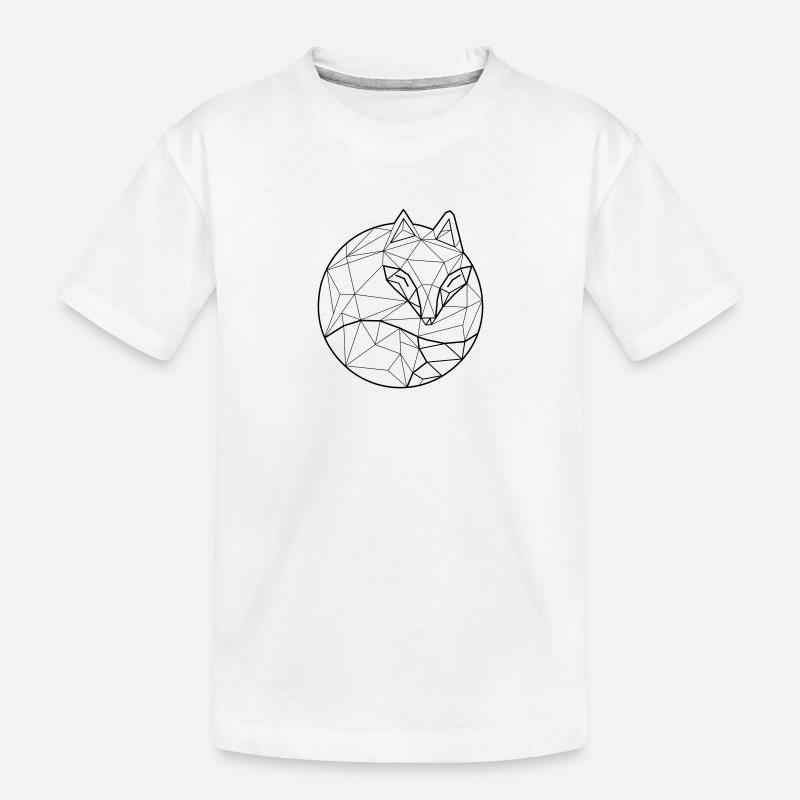 Fox Graph - Kids' Premium Organic T-Shirt - white