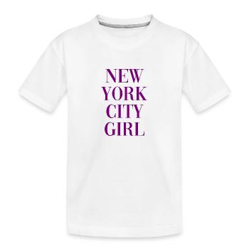 New York City Girl - NYC - USA - Amerika - Kinder Premium Bio T-Shirt - Weiß - Vorne