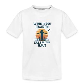 Wind Meer und Sonne - Kinder Premium Bio T-Shirt - Weiß - Vorne