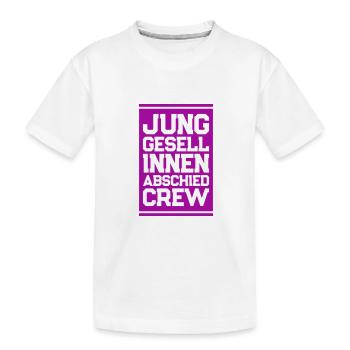 Junggesellinnenabschied Crew - Kinder Premium Bio T-Shirt - Weiß - Vorne