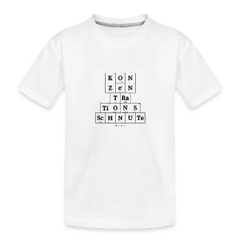 Konzentrationsschnute (helle Stoffe) - Kinder Premium Bio T-Shirt - Weiß - Vorne