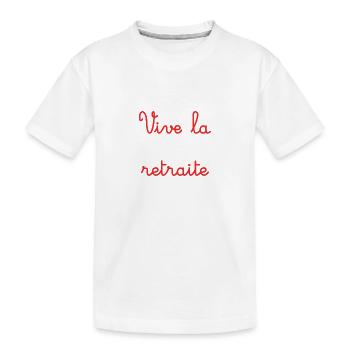 RETRAITE. RETRAITE. RETRAITEE. RETRAITE - T-shirt bio Premium Enfant - blanc - Devant