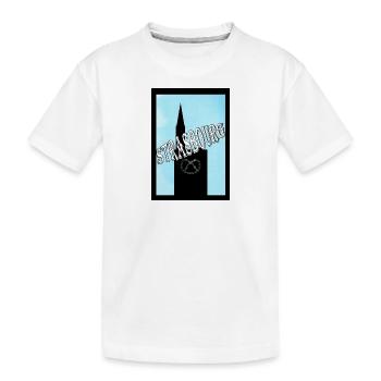 Straßburger Brezel im Elsass - Kinder Premium Bio T-Shirt - Weiß - Vorne