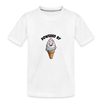 Lachende Eistüte Lustiges Eiscreme Design Spruch - Kinder Premium Bio T-Shirt - Weiß - Vorne