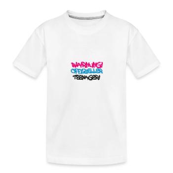 warnung offizieller teenager,teenager,graffiti - Kinder Premium Bio T-Shirt - Weiß - Vorne