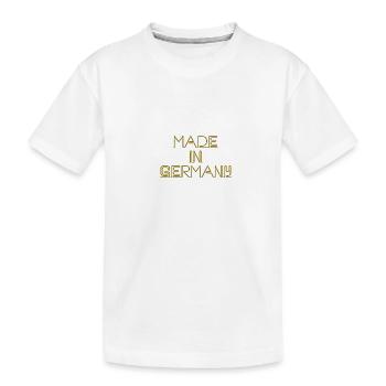 fabriqué en allemagne,or,goldene schrift,allemagne - T-shirt bio Premium Enfant - blanc - Devant