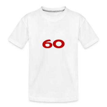60. 60 ANS. 60e ANNIVERSAIRE. ANNIVERSAIRE 60 ANS. - T-shirt bio Premium Enfant - blanc - Devant