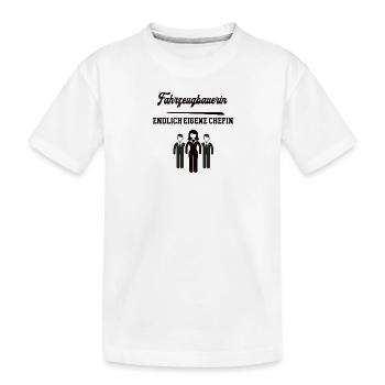 Fahrzeugbauerin Chefin Selbstständigkeit Firma KFZ - Kinder Premium Bio T-Shirt - Weiß - Vorne