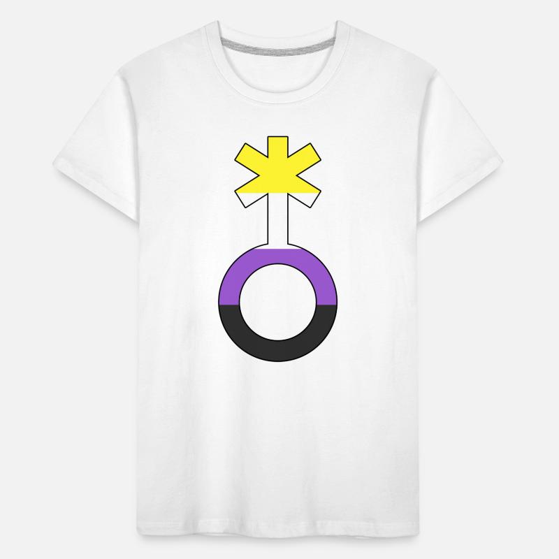 Non-binary symbol non-binary non-binary gender Kids' Premium Organic T-Shirt