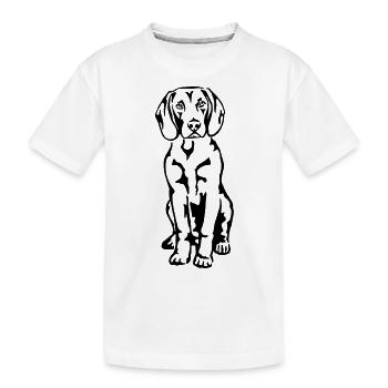 Bayrischer Gebirgsschweisshund - Kinder Premium Bio T-Shirt - Weiß - Vorne