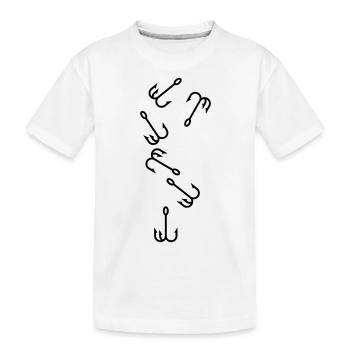 Icône de pêcheur à la ligne - T-shirt bio Premium Enfant - blanc - Devant