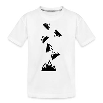 Berge Mountains Silhouette - Kids' Premium Organic T-Shirt - white - Front