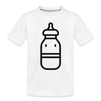 Flasche - Kinder Premium Bio T-Shirt - Weiß - Vorne
