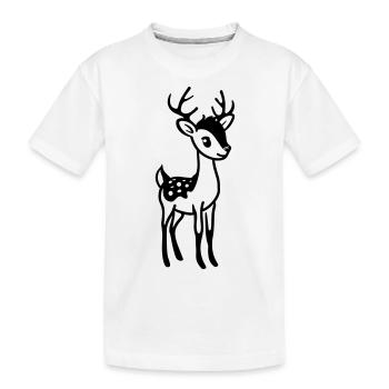 Cerf - T-shirt bio Premium Enfant - blanc - Devant