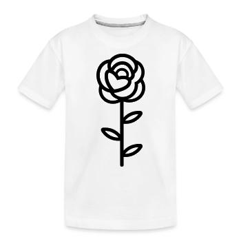 Pink Flower - Kids' Premium Organic T-Shirt - white - Front