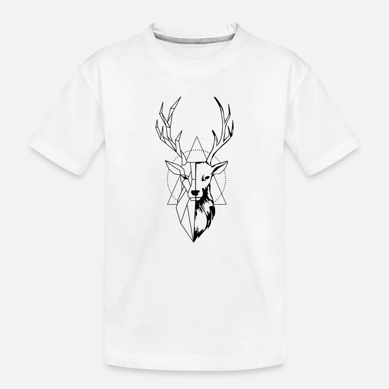Hirsch - Kinder Premium Bio T-Shirt - Weiß