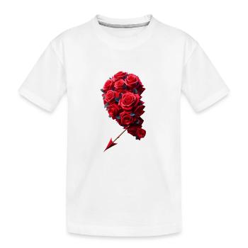 Partenaire du cœur gauche - T-shirt bio Premium Enfant - blanc - Devant