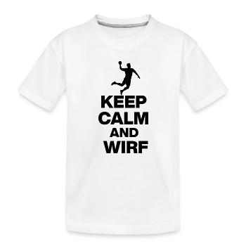 KEEP CALM AND THROW! GERMANY EUROPEAN CHAMPIONS - Kids' Premium Organic T-Shirt - white - Front