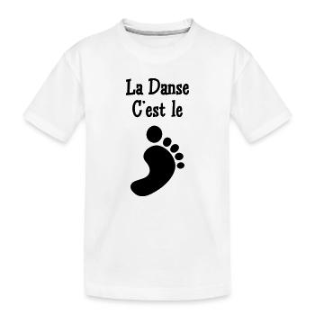 La danse c’est le pied - T-shirt bio Premium Enfant - blanc - Devant
