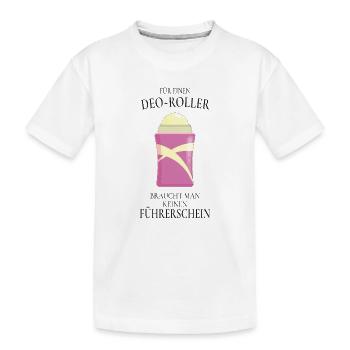 Deo Roller Spruch – Lustiges Geschenk - Kinder Premium Bio T-Shirt - Weiß - Vorne