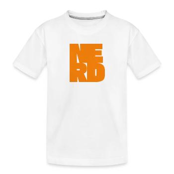 NERD BIG - Kinder Premium Bio T-Shirt - Weiß - Vorne