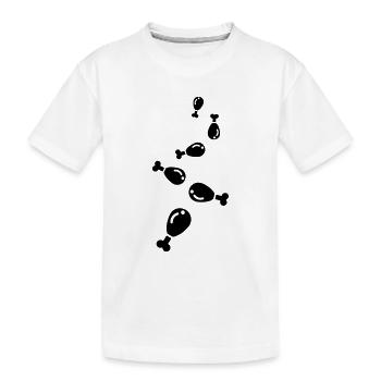 Chicken icon symbol - Kids' Premium Organic T-Shirt - white - Front