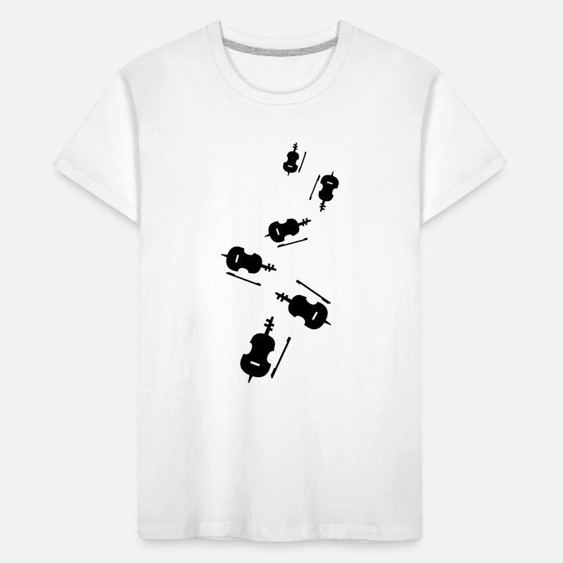 Violin Instrument Kids' Premium Organic T-Shirt